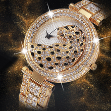 Miss Fox brand luxury Leopard women's watches Waterproof Full rhinestone 18k gold Ladies Bracelet Watch men's watch reloj mujer 2024 - buy cheap