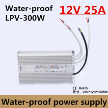 300w 12v 25a Waterproof switching power supply led driver input 180~264VAC output 12VDC outdoor use constant voltage 2024 - buy cheap