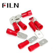 MDD1.25-250 Male Insulated Electrical Crimp Terminal for 0.5-1.5mm2 wire Connectors Cable Wire Connector Terminal 2024 - buy cheap