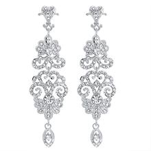 Fashion Female Hollow Rhinestone Charm Pendant Earrings Drop Dangle Earrings for Women Bride Wedding Party Jewelry Gift 2024 - buy cheap