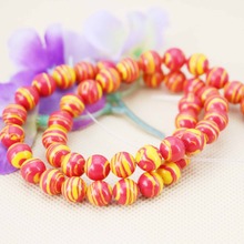 8mm Accessories Red&Yellow Turkey Stone DIY beads Jewelry crafts making design 15inch stone For Necklace Bracelet Hand Ornaments 2024 - buy cheap