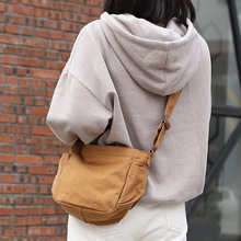 Boshikang New Ladies Girls Messenger Bags Cotton Canvas Small Cross Body Over Shoulder Shopping Bags Brown Yellow Beige 2024 - buy cheap