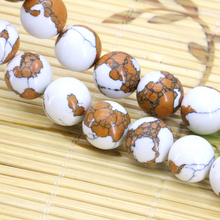 White tiger skin Turkey stone 12mm round loose beads 15" DIY handmade jewelry making design bracelet necklace gift wholesale 2024 - buy cheap