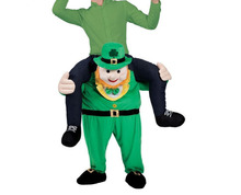 Leprechaun St Patricks día Carry Me Mascot disfraz Halloween Navidad montar en cerdito Back Fancy Party divertido vestido adulto 2024 - compra barato