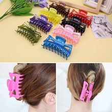Hot New 2 Pcs Simple Large Hair Clamps Women Lady Hair Claw Clips Big Barrette Crab Hair Claw Random Color 2024 - buy cheap