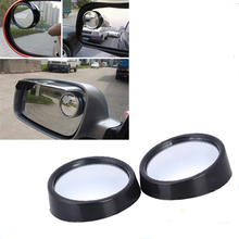 1 par mini espelho retrovisor do carro grande angular redondo ponto cego lado espelho retrovisor sombra chuva acessórios automóveis 2024 - compre barato