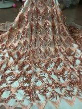 Французский сетчатый кружевной ткани с вышивкой, сетчатый JIANXI.C-52817 с блестками 2024 - купить недорого