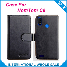 ¡Original! Funda HomTom C8, 6 colores de alta carcasa de cuero de calidad exclusiva para HomTom C8 funda teléfono seguimiento 2024 - compra barato