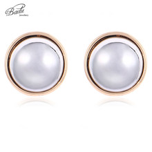 Badu Round Metal Clip Earrings for Women Cute Lovely Small Earring Fashion Party Jewelry Wholesale 2024 - buy cheap