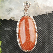 Free Shipping Beautiful jewelry  Smart Goldstone Art  OvalPendant Bead  MC3570 2024 - buy cheap