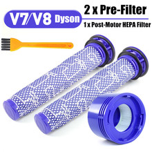 Сменный фильтр для Dyson V8 Pre + HEPA Post Filter, совместимый с Dyson V7 V8 Animal Absolute беспроводной пылесос для 2024 - купить недорого