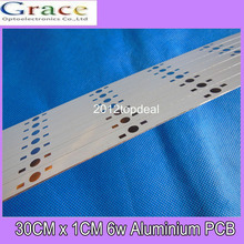 Placa de circuito impresso de alumínio pcb de 30cm x 1cm, led série 6x1w,3w,5w com 10 peças 2024 - compre barato