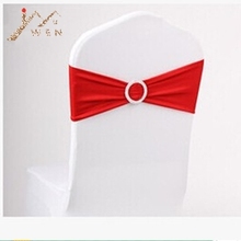 100pcs Red Elastic Lycra Chair Sash Wedding Spandex Stretch Chair Band With Plastic Round Buckle 2024 - buy cheap