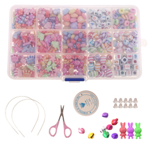 500 Pieces  Acrylic Beads Kits Set For Girls Kids Jewelry Making Craft Handmade DIY Necklaces Bracelets  Making Jewelry Findings 2024 - buy cheap