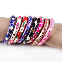 Pulsera de flores esmaltadas a la moda para mujer, brazalete Multicolor de 6 unidades, nuevo diseño, envío gratis, 2020 2024 - compra barato