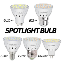 12 шт. в упаковке, MR16 светодиодный лампы 220V Светодиодная лампа-кукуруза E27 светодиодный спот COB GU10 светодиодный светильник 3 Вт 5 Вт 7 Вт Светодиодный прожектор E14 ампулы B22 свет GU5.3 2835SMD 2022 - купить недорого
