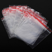100 pcs Plastic Bags Red Grip Self Press Seal Resealable Zip Lock 2024 - buy cheap