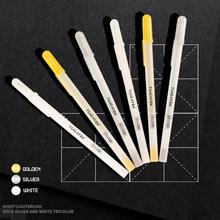 Party DIY 0.8mm White Marker Pen Sketching Painting Pens Art Stationery Supplies Pen Gold Silver Color For Paint Drawing Brushes 2024 - buy cheap