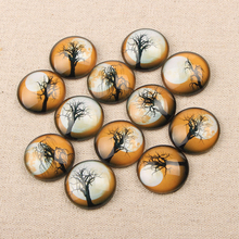 onwear 20pcs mixed dead tree photo round glass cabochon 20mm 25mm diy flatback handmade jewelry accessories 2024 - buy cheap