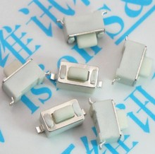 Тактовый переключатель SMD, 100 шт., 3x6x5 мм, коннекторы, кнопки 3*6*5 мм, тактильные переключатели 2024 - купить недорого