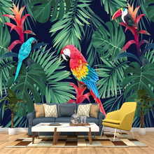 Decorative wallpaper Norse tropical plant parrot background wall 2024 - buy cheap