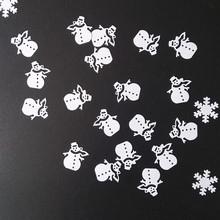 15G Christmas Snow Frozen Glitter Snowman Birthday Party Confetti Die Cut Punches Halloween Decorations Sprinkle Table Scatters 2024 - buy cheap