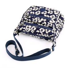 High Quality Durable Nylon Women Shoulder Bag Fashion Floral Pattern Female Handbag Multi-pockets Girls Leasure Messenger Bag 2024 - buy cheap