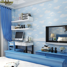 beibehang 53X300cm Self-adhesive stereo boy girl bedroom wallpaper blue sky blank cloud ceiling sticker wallpaper for kids room 2024 - buy cheap