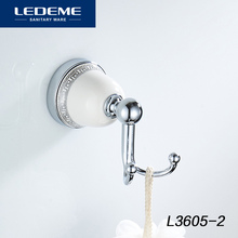 Leeme-Perchero de pared cromado con ganchos dobles para ropa, accesorio de baño, colgador de llaves, L3605-2 útiles 2024 - compra barato