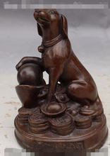 Estátua chinesa de cães com 5 "escultura em bronze de cobre com requeza 2024 - compre barato