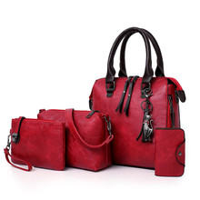 QINRANGUIO Women Bag 2020 New Women Leather Handbags Bags Handbags Women Famous Brands Fashion 4 pcs Bag Women Messenger Bags 2024 - buy cheap