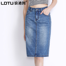 Free Shipping 2021 Fashion Knee Length Denim Skirt Plus Size S-3XL Female Autumn Slim Hip Pencil Skirts For Women High Quality 2024 - buy cheap