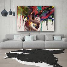 Arte cartazes de pintura tela aquarela, sexy, nude amante, tela pintura de parede para sala de estar arte de parede decoração abstrata 2024 - compre barato