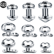 1PC G23 Titanium Micro Dermal Anchor Piercings Gem Dermal Top Set with Base Hide in Skin Dermal Piercings Body Jewelry Piercings 2024 - buy cheap