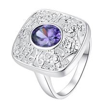 purple zircon arabesquitic beautiful Silver plated Ring Fashion Jewerly Ring Women&Men , /WETYCKTA WOHQGTRM 2024 - buy cheap