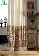 Cotton Cloth Memory Ring Line Dribbling Embroidery Curtain Embroidered French Window Curtains Living Room Cortinas Bedroom For 2024 - buy cheap