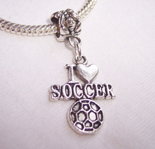 Sports gift Fashion Jewelry Tibetan silver Charm I Love Soccer Pendant Bracelets&Necklaces Jewelry Accessories q120 2024 - buy cheap