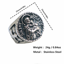 Unisex 316L Stainless Steel Catholicism St. Joseph Newest Ring 2024 - buy cheap