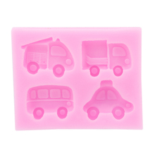 Molde de silicona para coche/autobús/taxi, herramientas de decoración de pasteles con Fondant, molde de silicona para jabón 2024 - compra barato