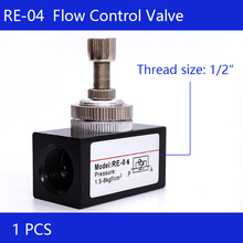 Free shipping 1/2" Throttle Valve Pneumatic Speed Regulating Valve Flow Control Valve RE-04 2024 - buy cheap