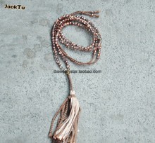rose gold crystal 4mm long handmade fashion women necklace 2024 - buy cheap