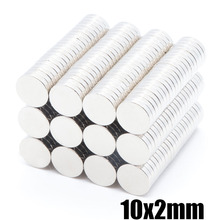 100Pcs 10x2 mm Neodymium Magnet Disc N35 Permanent Small Round Super Powerful Strong Magnetic Magnets For Craft 10*2 mm 2024 - buy cheap