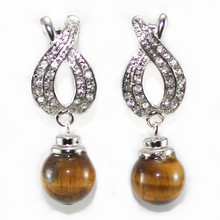 Free Shipping ER00159 Classic TIger Eye  Natural jade Drop Earring 2024 - buy cheap