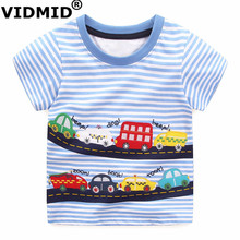 VIDMID Boys short sleeve Cotton T-Shirt Kids Brand car Design Cartoon T-shirts clothes Baby Boy Short Sleeve O-neck Top Clothing 2024 - buy cheap