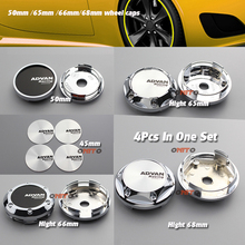 Conjunto de logotipo da roda do carro com emblema, 4 unidades, 45mm, 50mm, 65mm, 66mm, 68m 2024 - compre barato