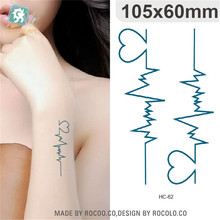 Водостойкие Временные татуировки для боди-арта для мужчин и женщин, привлекательные 3d наклейки для татуировок с надписью love design flash HC1062 2024 - купить недорого