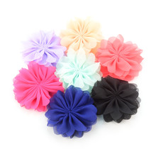 30pcs/lot 2.8'' Fabric Chiffon Flowers Hair Flowers For woman Headbands Children Hair Accessories 24 Color Available MH52 2024 - buy cheap