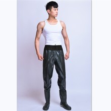 Outdoor Waterproof Fishing Waders Anti-wear Pants Non-slip Rubber Boots Wading Hunting Elastic Waist Clothing Overalls Trousers 2024 - buy cheap