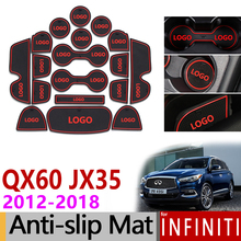 Anti-Slip Rubber Mats Gate Slot Mat for Infiniti QX60 JX35 2012 2013 2014 2015 2016 2017 2018 QX 60 JX 35 Accessories Stickers 2024 - buy cheap