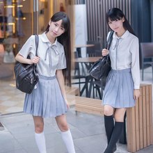 Traje de sailor para mujer, uniforme de Escuela Japonesa, JK, servicio de clase, Falda plisada de manga larga, traje para estudiante 2024 - compra barato